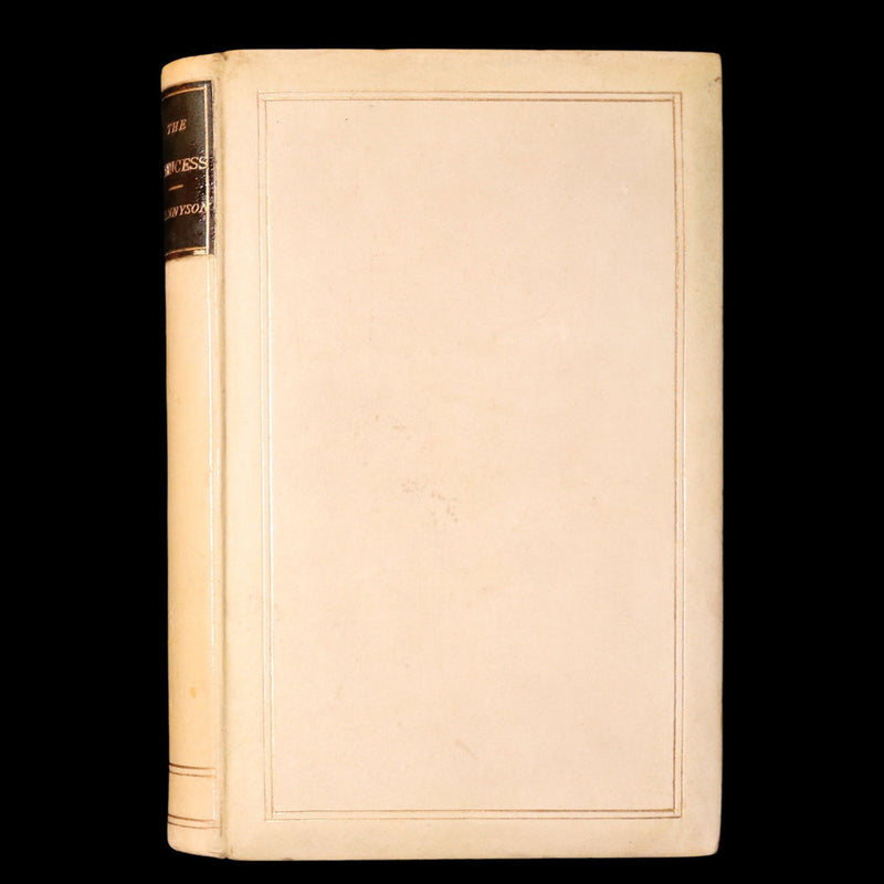 1869 Rare Vellum Book - The Princess: A Medley by Alfred Tennyson