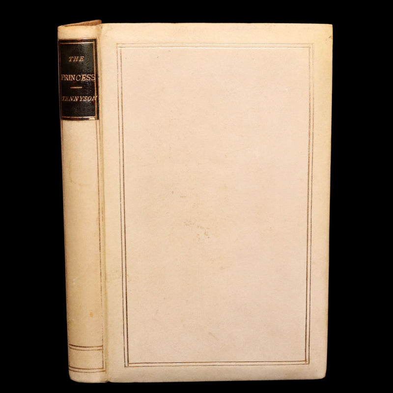 1869 Rare Vellum Book - The Princess: A Medley by Alfred Tennyson