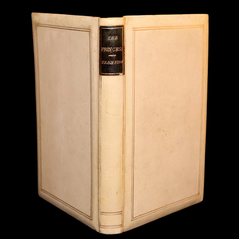 1869 Rare Vellum Book - The Princess: A Medley by Alfred Tennyson