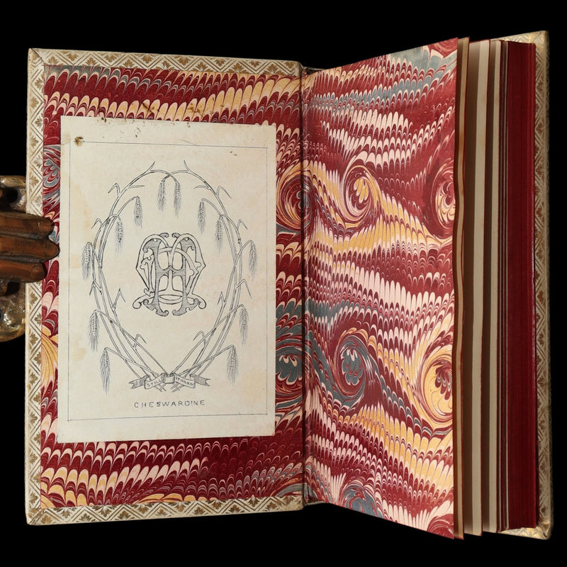 1869 Rare Vellum Book - The Princess: A Medley by Alfred Tennyson