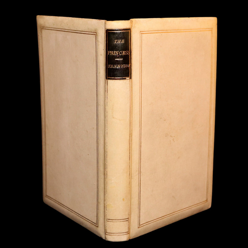 1869 Rare Vellum Book - The Princess: A Medley by Alfred Tennyson