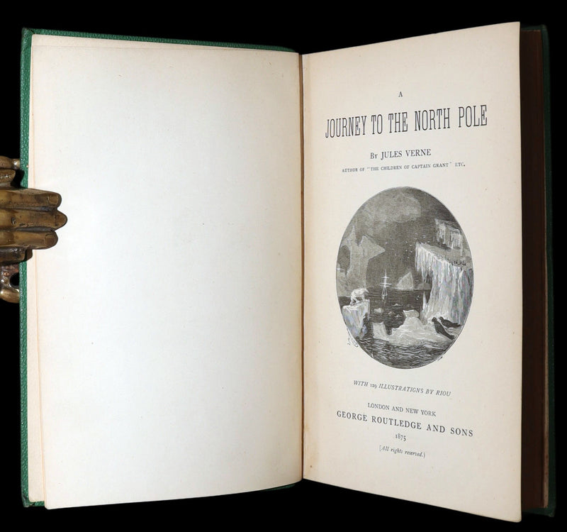 1875 Rare First English Edition - A Journey to the North Pole by Jules Verne