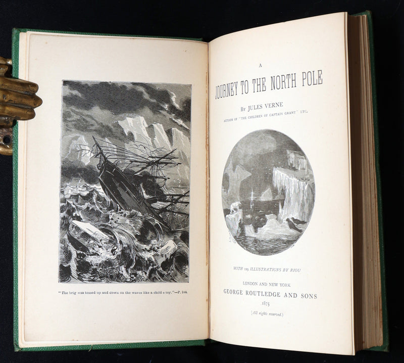 1875 Rare First English Edition - A Journey to the North Pole by Jules Verne