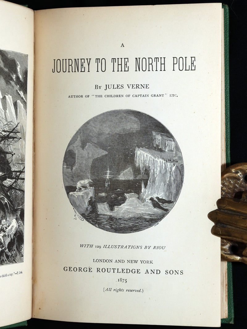 1875 Rare First English Edition - A Journey to the North Pole by Jules Verne