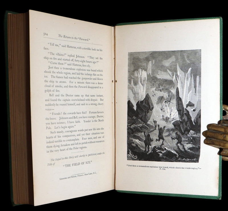1875 Rare First English Edition - A Journey to the North Pole by Jules Verne