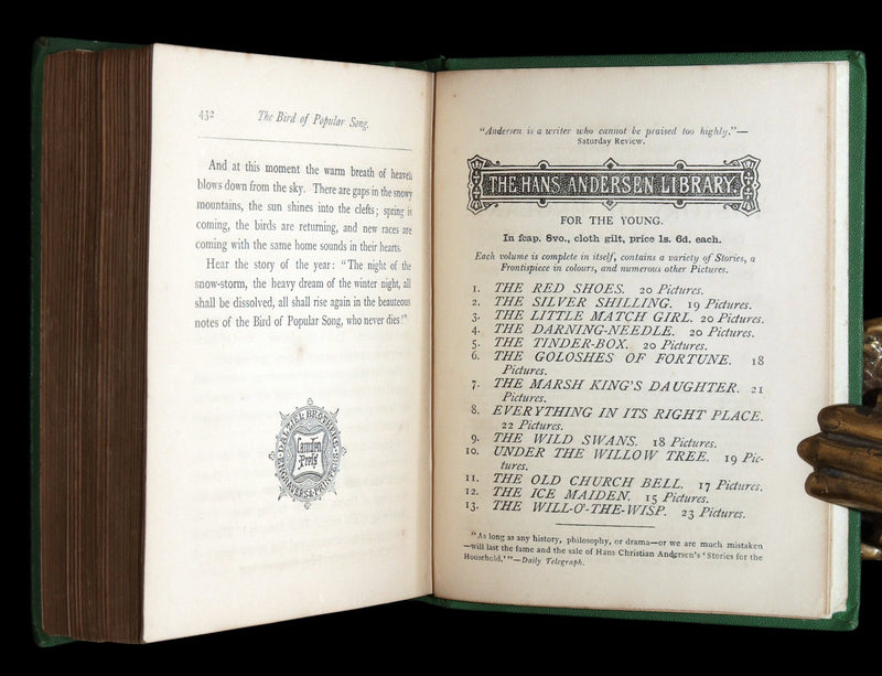 1867 Rare Color Illustrated Book - Out of the Heart by Hans Christian Andersen