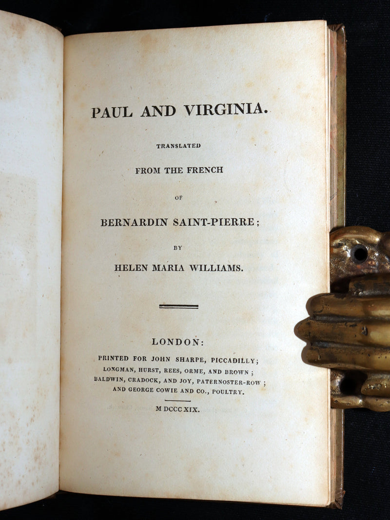 1819 Rare Book - Paul and Virginia Illustrated by Richard Westall