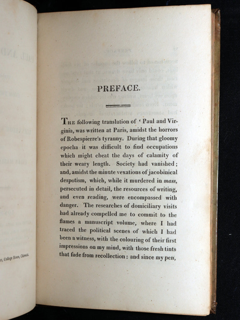 1819 Rare Book - Paul and Virginia Illustrated by Richard Westall