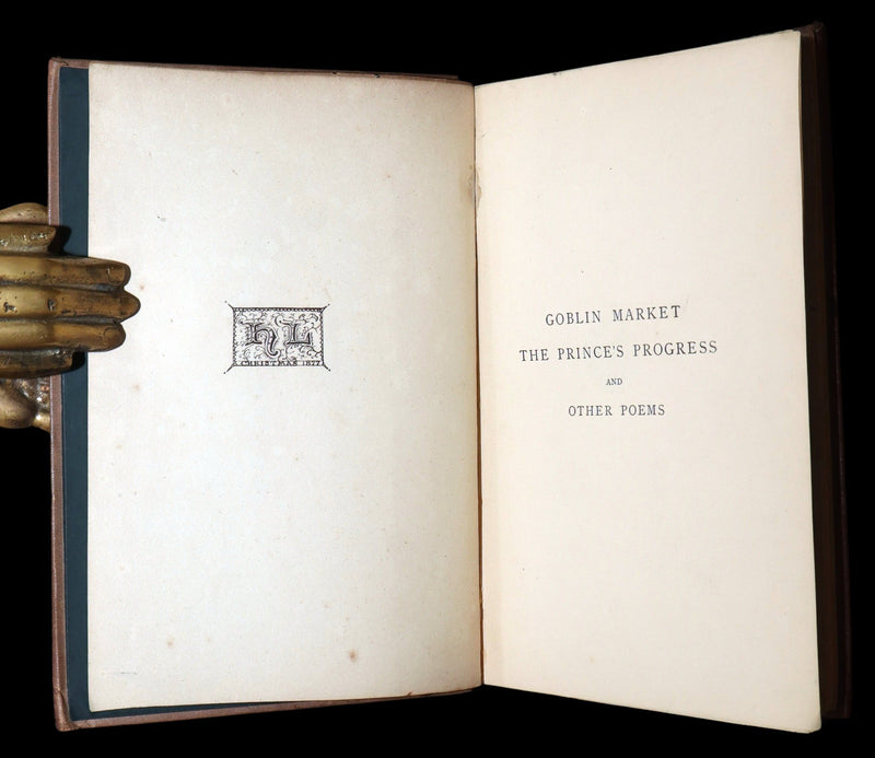 1875 Rare Book - Christina Rossetti's Poems, with Goblin Market, Illustrated