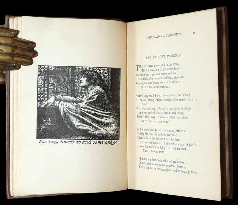 1875 Rare Book - Christina Rossetti's Poems, with Goblin Market, Illustrated