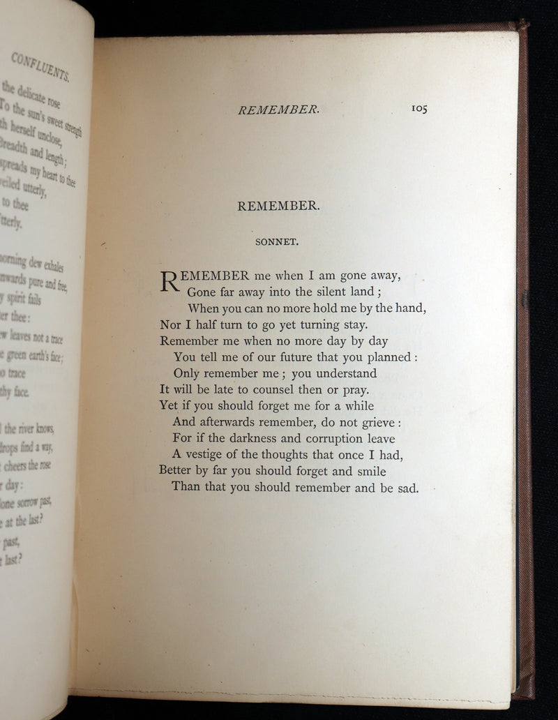 1875 Rare Book - Christina Rossetti's Poems, with Goblin Market, Illustrated