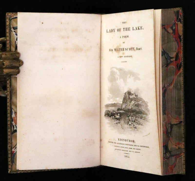 1825 Rare Book - The Lady of the Lake by Sir Walter Scott. Love and chivalry in the Highlands.
