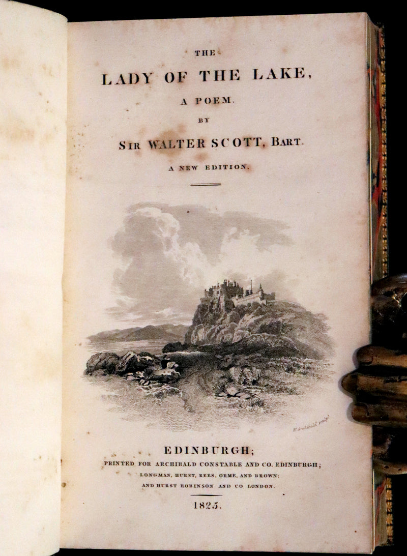 1825 Rare Book - The Lady of the Lake by Sir Walter Scott. Love and chivalry in the Highlands.