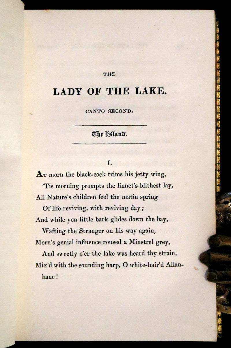 1825 Rare Book - The Lady of the Lake by Sir Walter Scott. Love and chivalry in the Highlands.