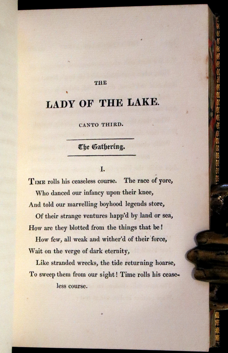1825 Rare Book - The Lady of the Lake by Sir Walter Scott. Love and chivalry in the Highlands.