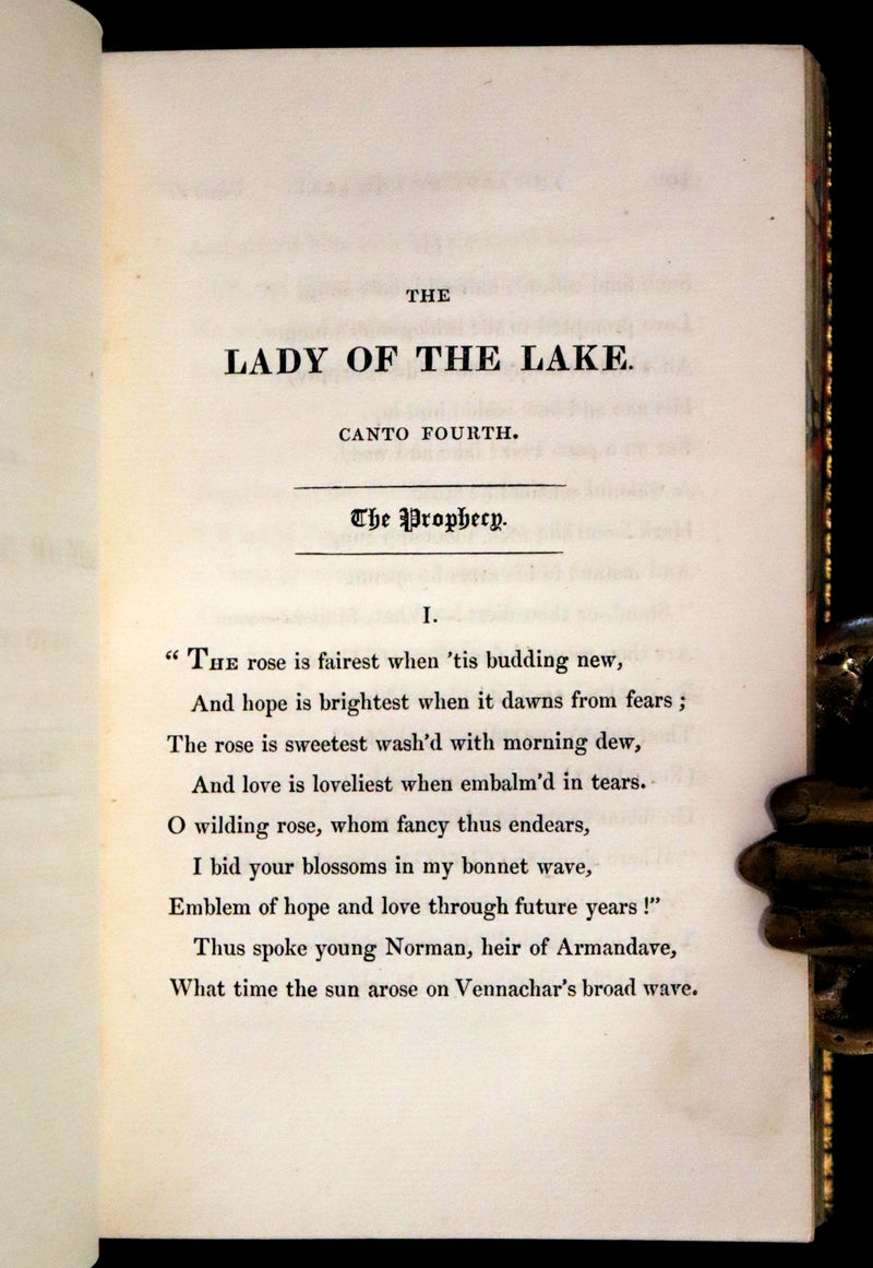 1825 Rare Book - The Lady of the Lake by Sir Walter Scott. Love and chivalry in the Highlands.