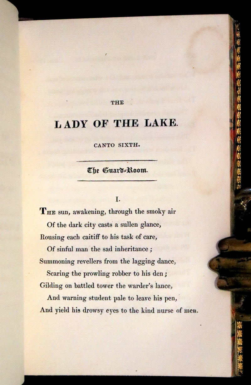 1825 Rare Book - The Lady of the Lake by Sir Walter Scott. Love and chivalry in the Highlands.