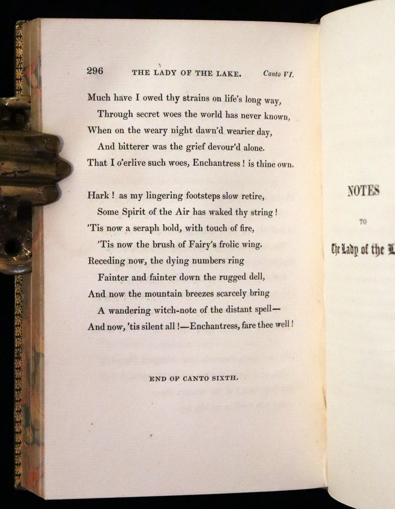 1825 Rare Book - The Lady of the Lake by Sir Walter Scott. Love and chivalry in the Highlands.
