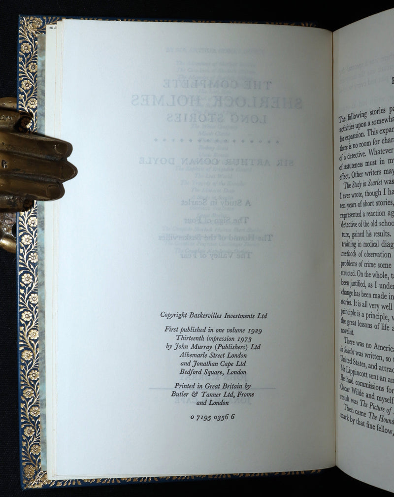 1973 Fine Bayntun Binding - The Complete Sherlock Holmes: Long Stories