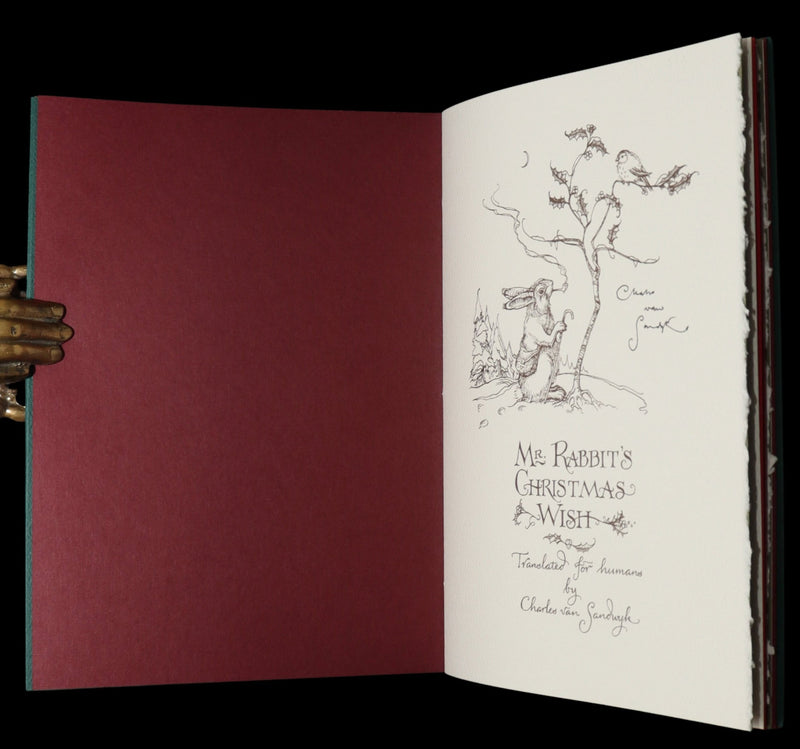 2007 Rare Book Signed Charles van Sandwyk - Mr. Rabbit's Christmas Wish