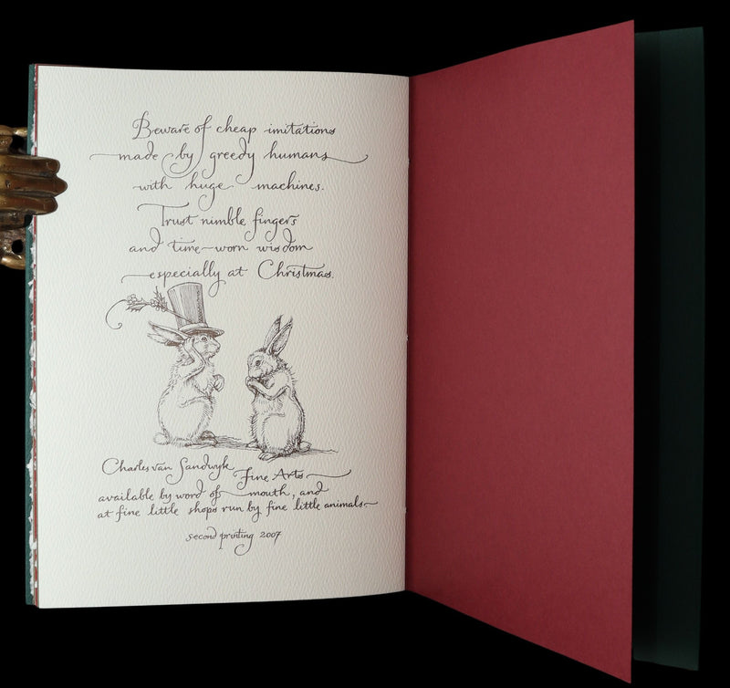 2007 Rare Book Signed Charles van Sandwyk - Mr. Rabbit's Christmas Wish