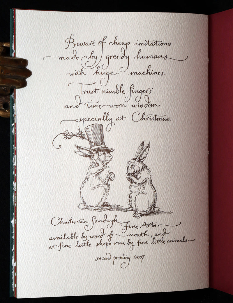 2007 Rare Book Signed Charles van Sandwyk - Mr. Rabbit's Christmas Wish