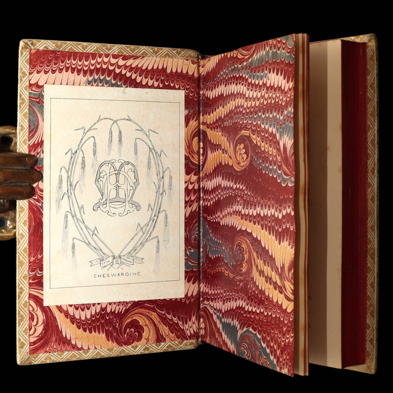 1870 Rare Vellum 1stED -Legend of King Arthur, The Holy Grail by Alfred Tennyson