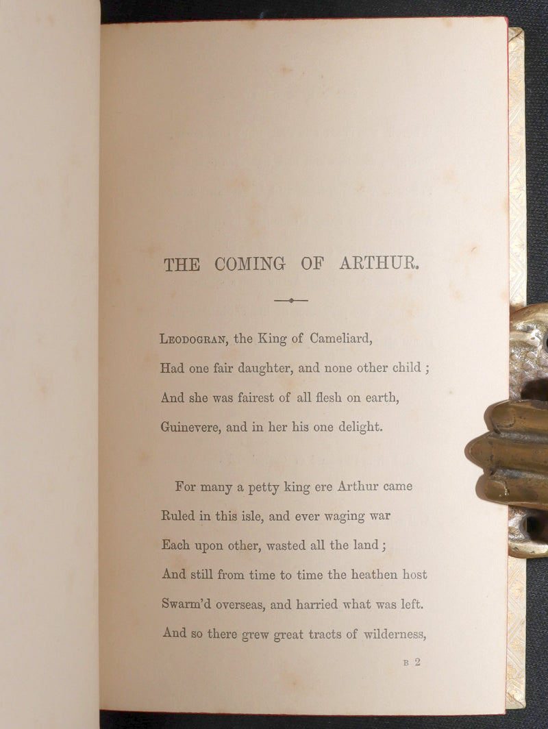 1870 Rare Vellum 1stED -Legend of King Arthur, The Holy Grail by Alfred Tennyson