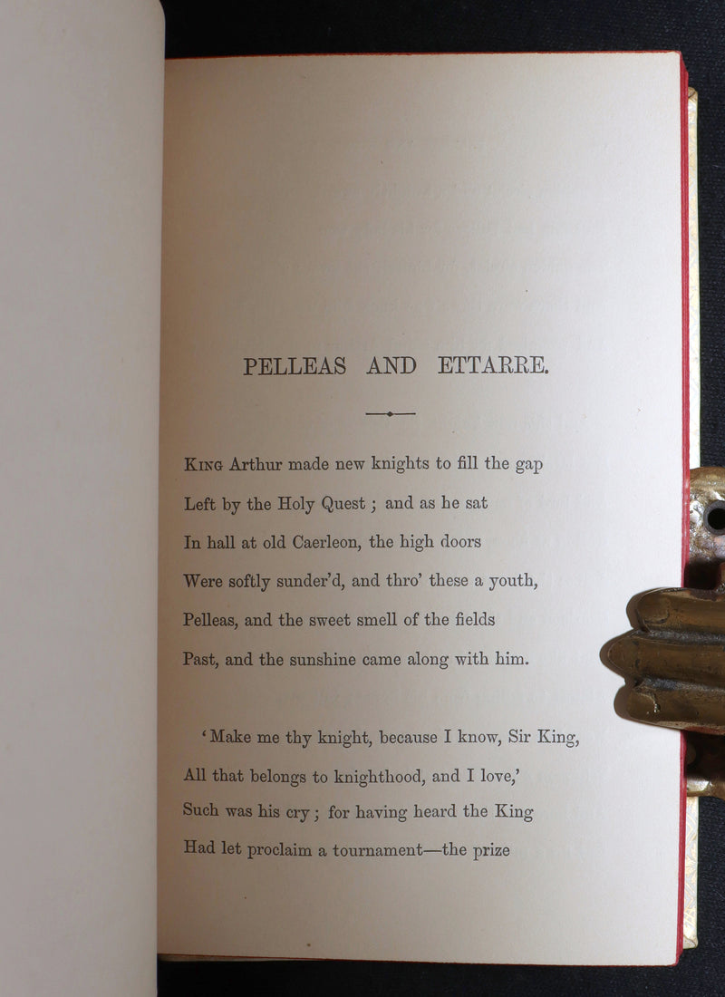 1870 Rare Vellum 1stED -Legend of King Arthur, The Holy Grail by Alfred Tennyson
