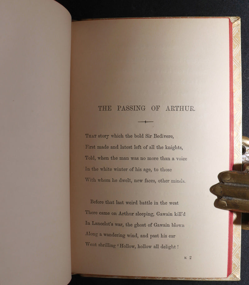 1870 Rare Vellum 1stED -Legend of King Arthur, The Holy Grail by Alfred Tennyson