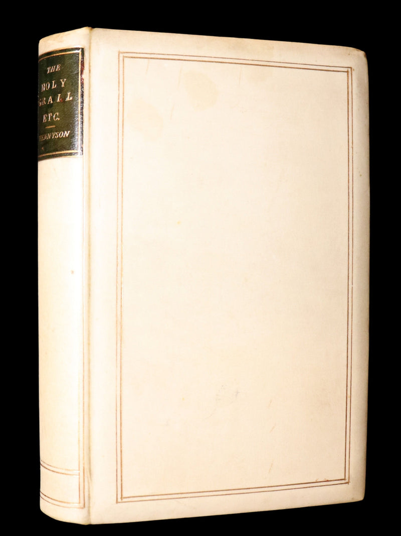 1870 Rare Vellum 1stED -Legend of King Arthur, The Holy Grail by Alfred Tennyson