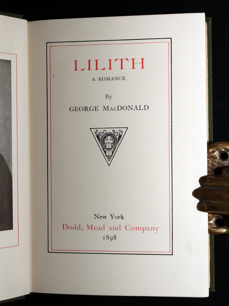 1898 Scarce Victorian Fantasy Book - Lilith: A Romance by George MacDonald