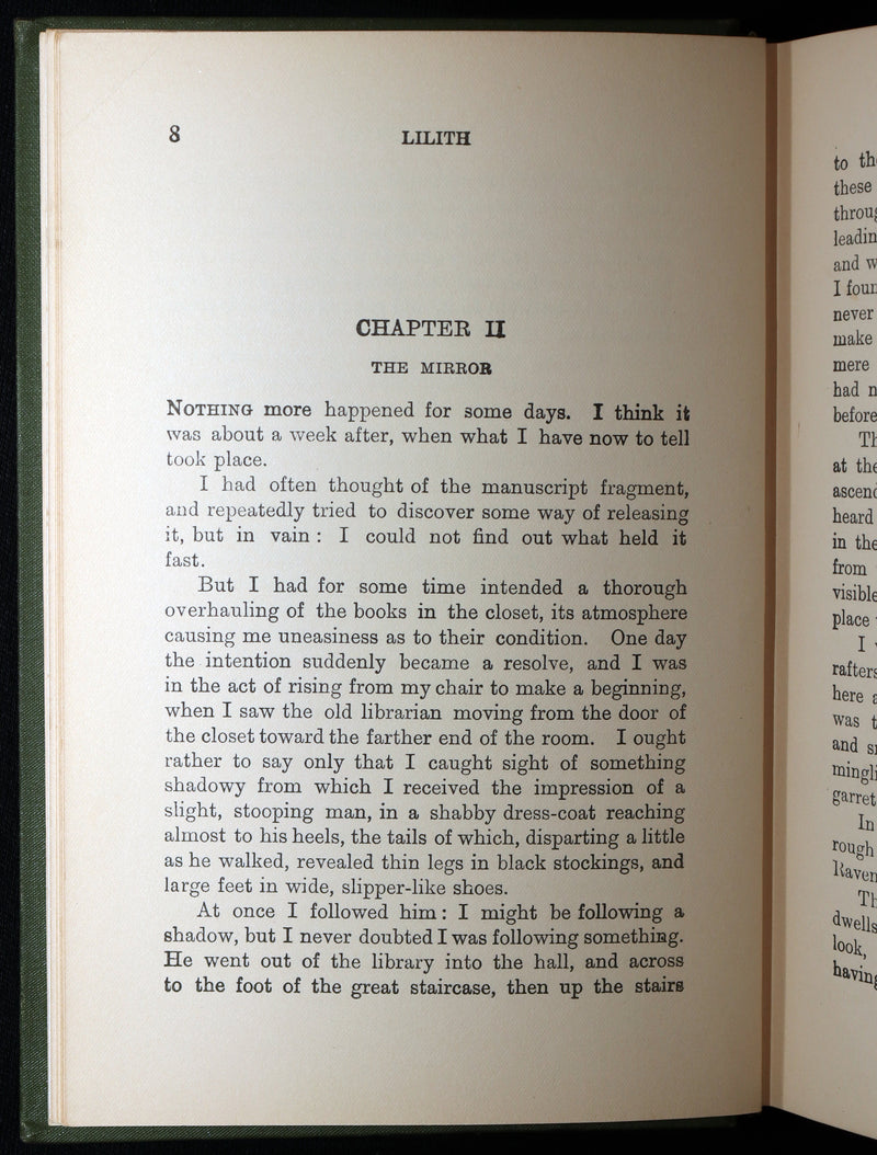 1898 Scarce Victorian Fantasy Book - Lilith: A Romance by George MacDonald
