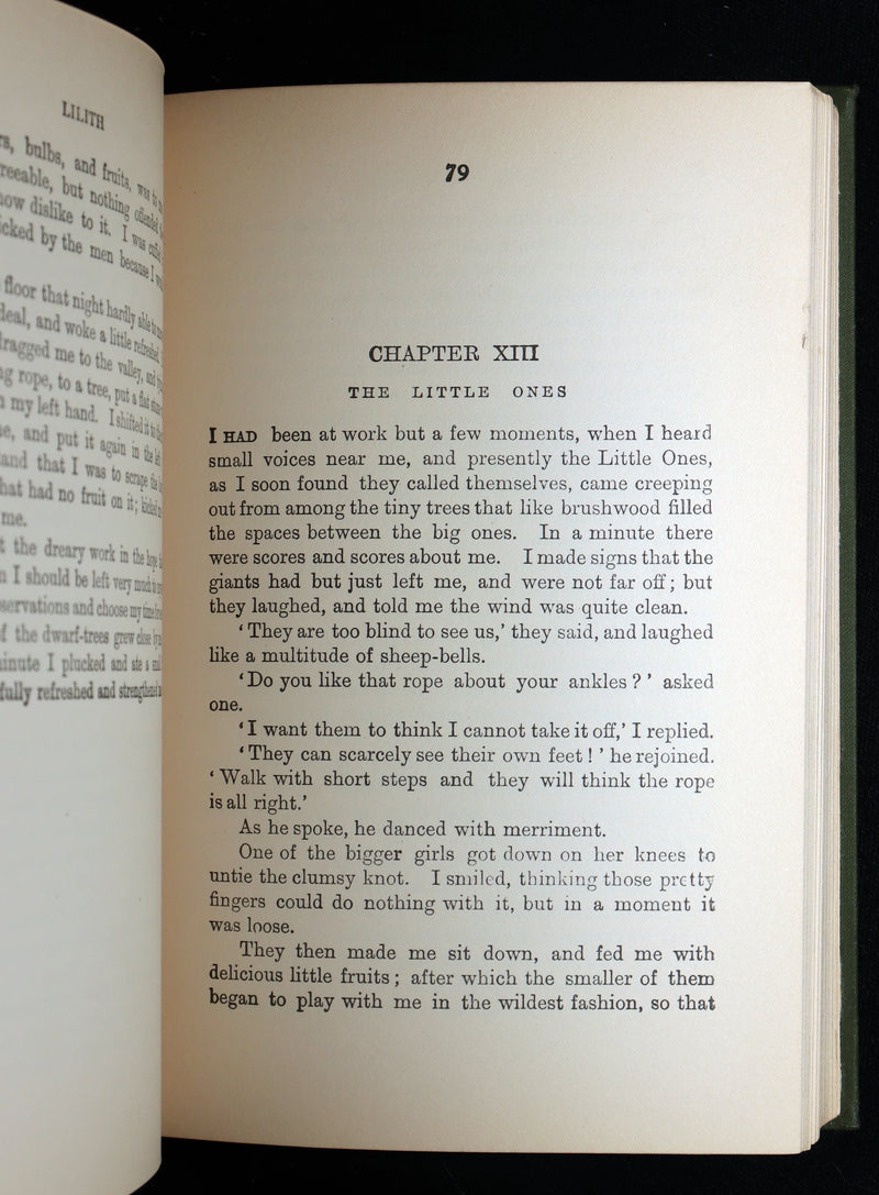 1898 Scarce Victorian Fantasy Book - Lilith: A Romance by George MacDonald