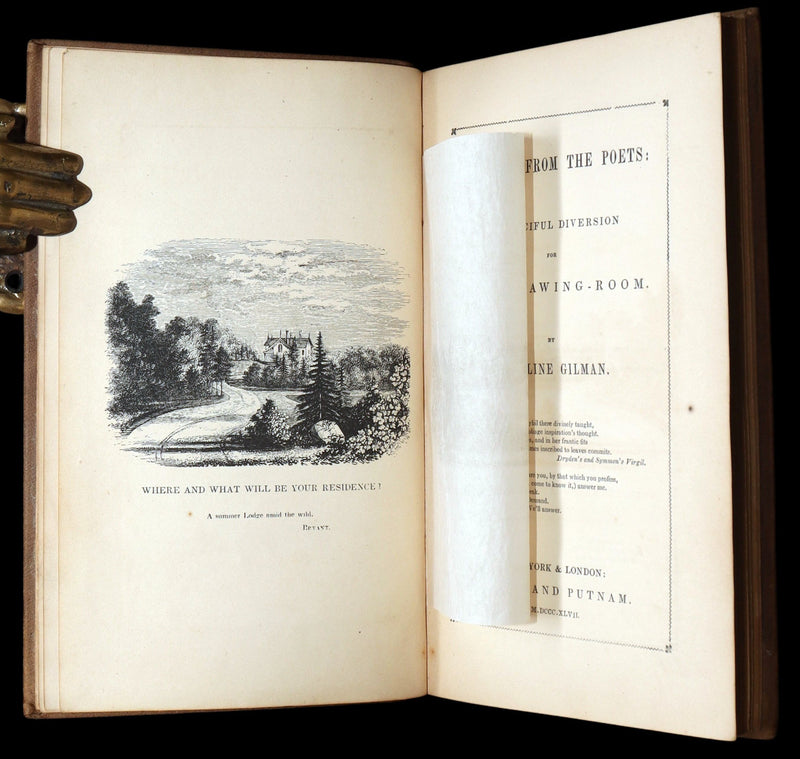 1847 Victorian Fortune Telling Book - Oracles from the Poets by Caroline Gilman