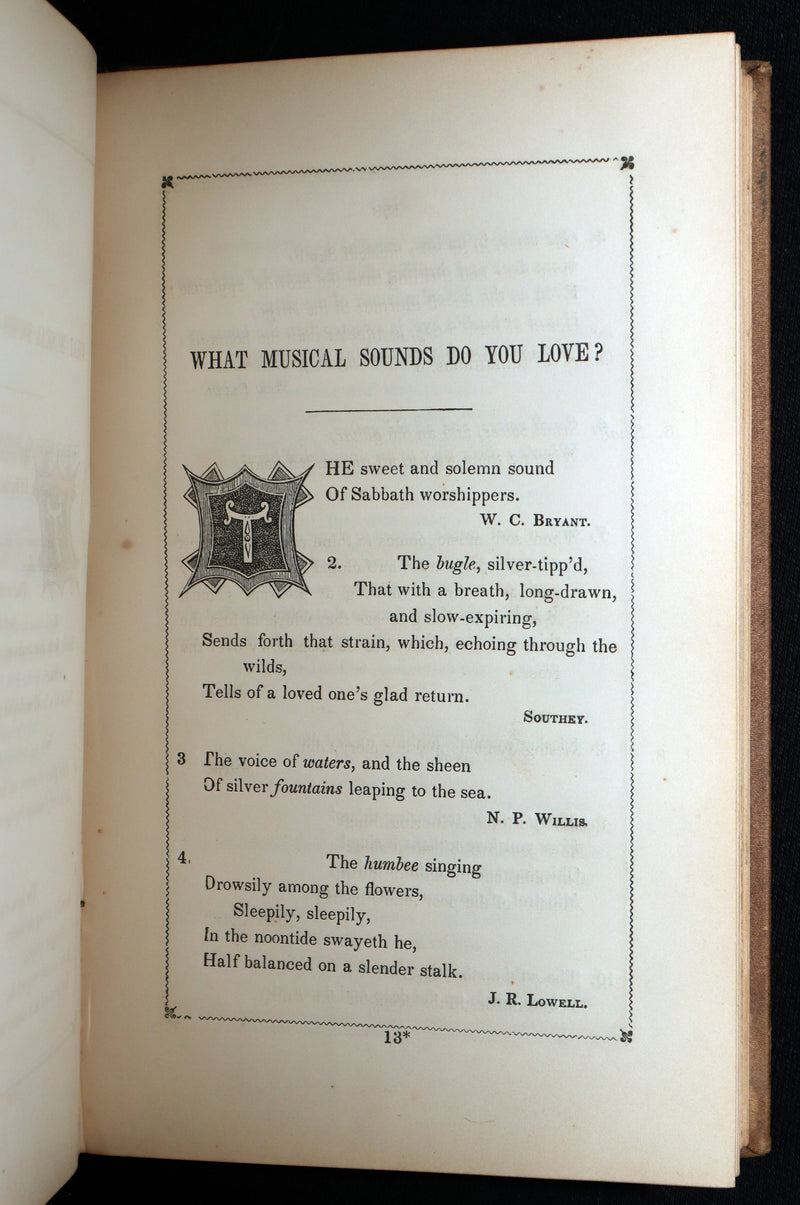 1847 Victorian Fortune Telling Book - Oracles from the Poets by Caroline Gilman
