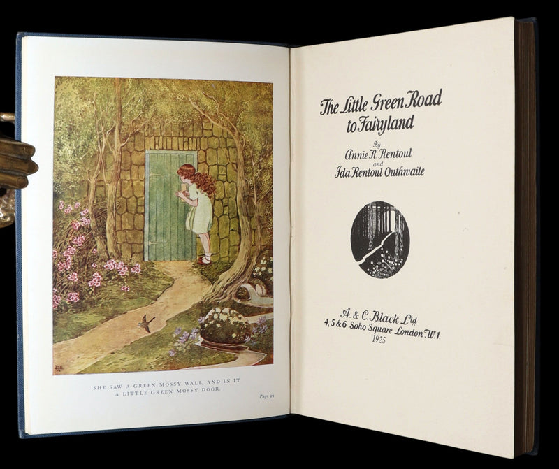 1925 Rare Book - The Little Green Road to Fairyland by Ida Rentoul Outhwaite