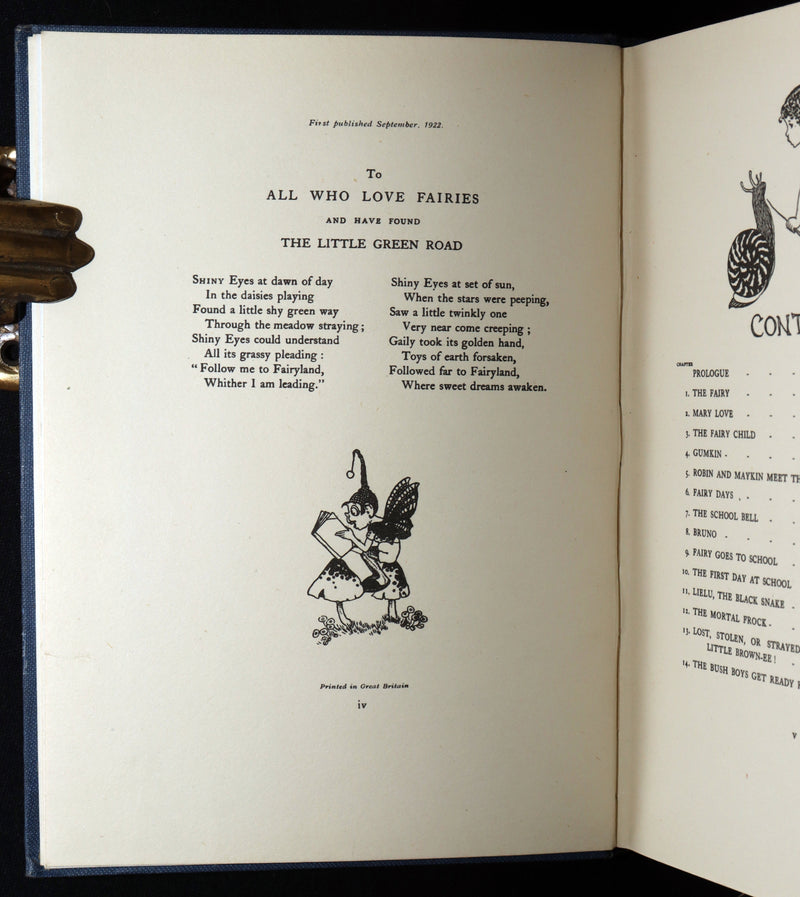 1925 Rare Book - The Little Green Road to Fairyland by Ida Rentoul Outhwaite