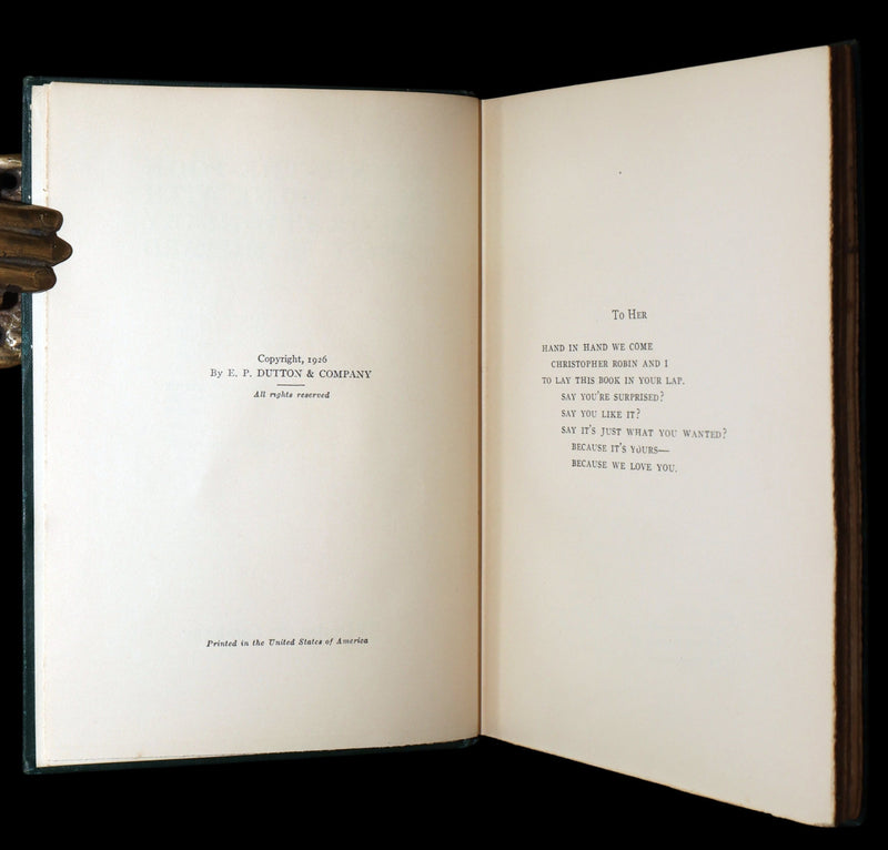 1926 Rare First Edition - Winnie-The-Pooh Illustrated by Ernest Shepard