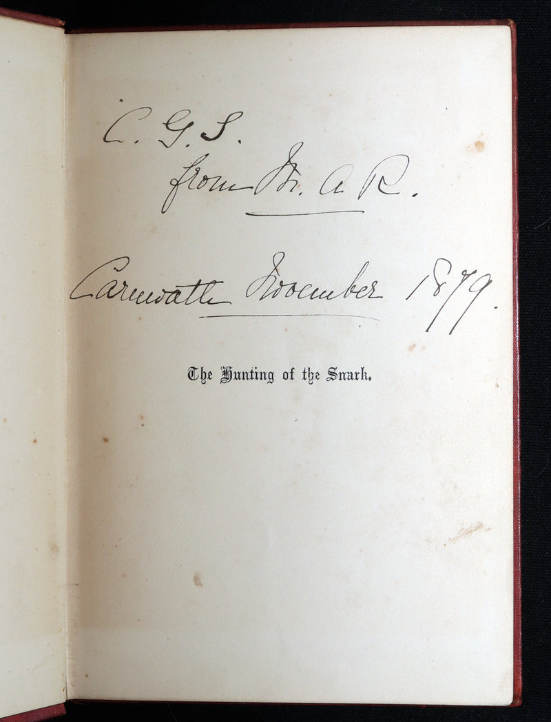 1876 Rare Victorian Book - The Hunting of the Snark by Lewis Carroll
