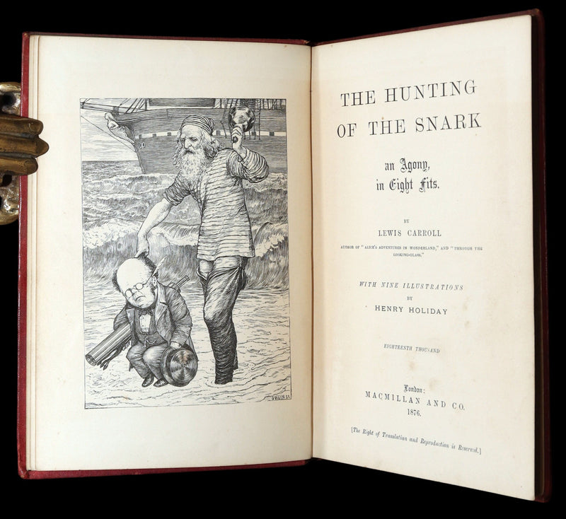 1876 Rare Victorian Book - The Hunting of the Snark by Lewis Carroll