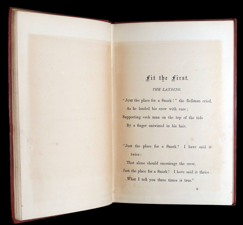 1876 Rare Victorian Book - The Hunting of the Snark by Lewis Carroll