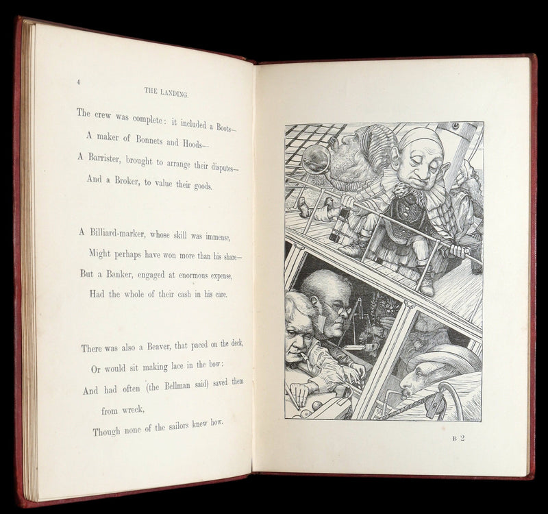 1876 Rare Victorian Book - The Hunting of the Snark by Lewis Carroll
