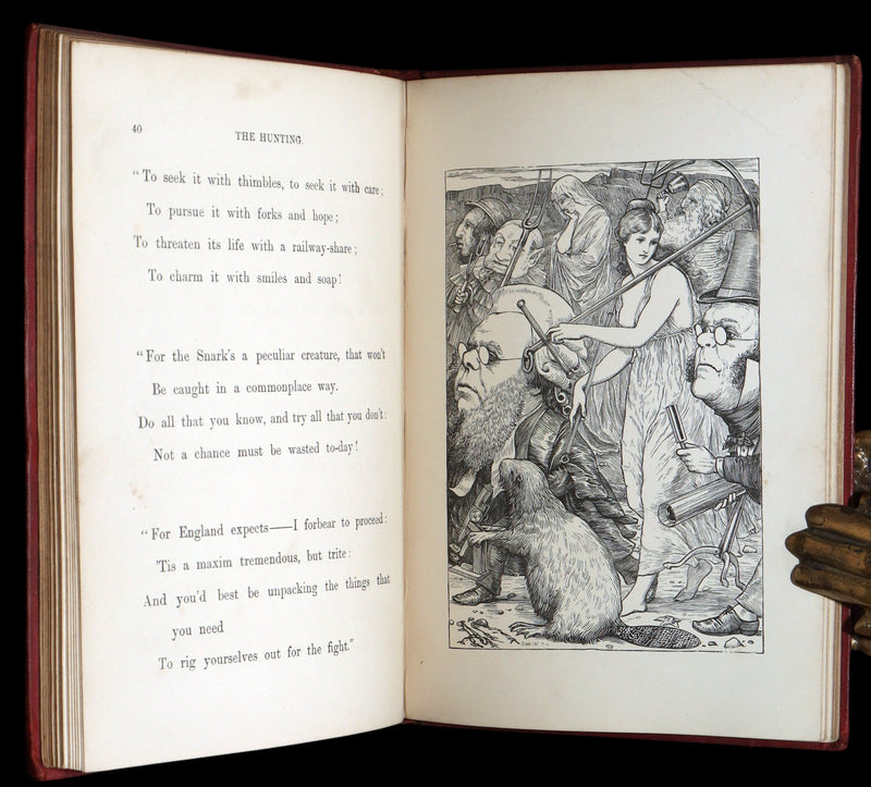 1876 Rare Victorian Book - The Hunting of the Snark by Lewis Carroll