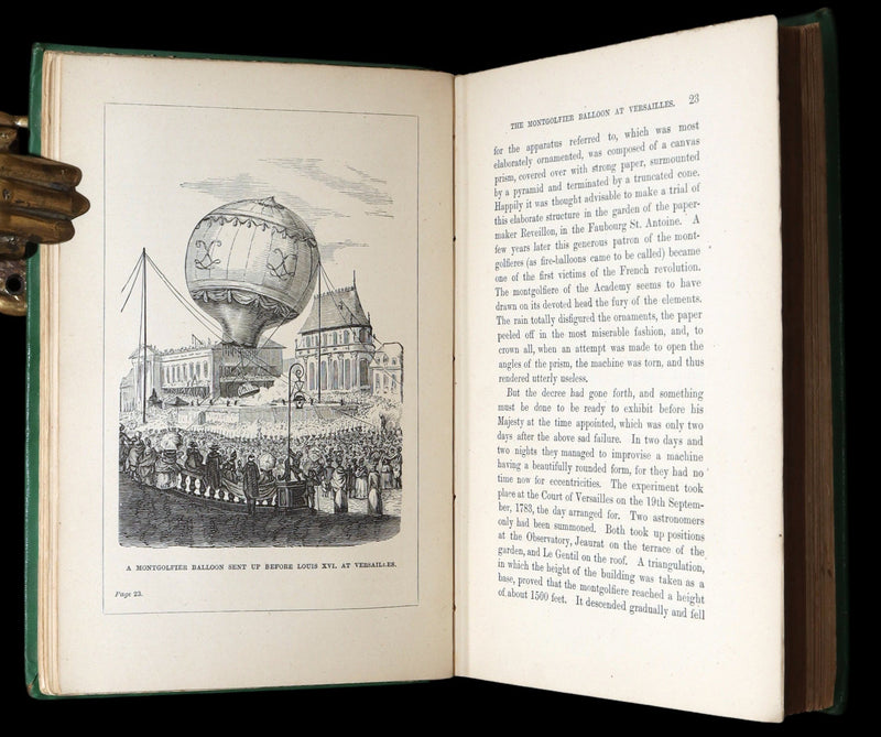 1877 First Edition - Adventures in the Air,  Great Aeronauts by de Fonvielle
