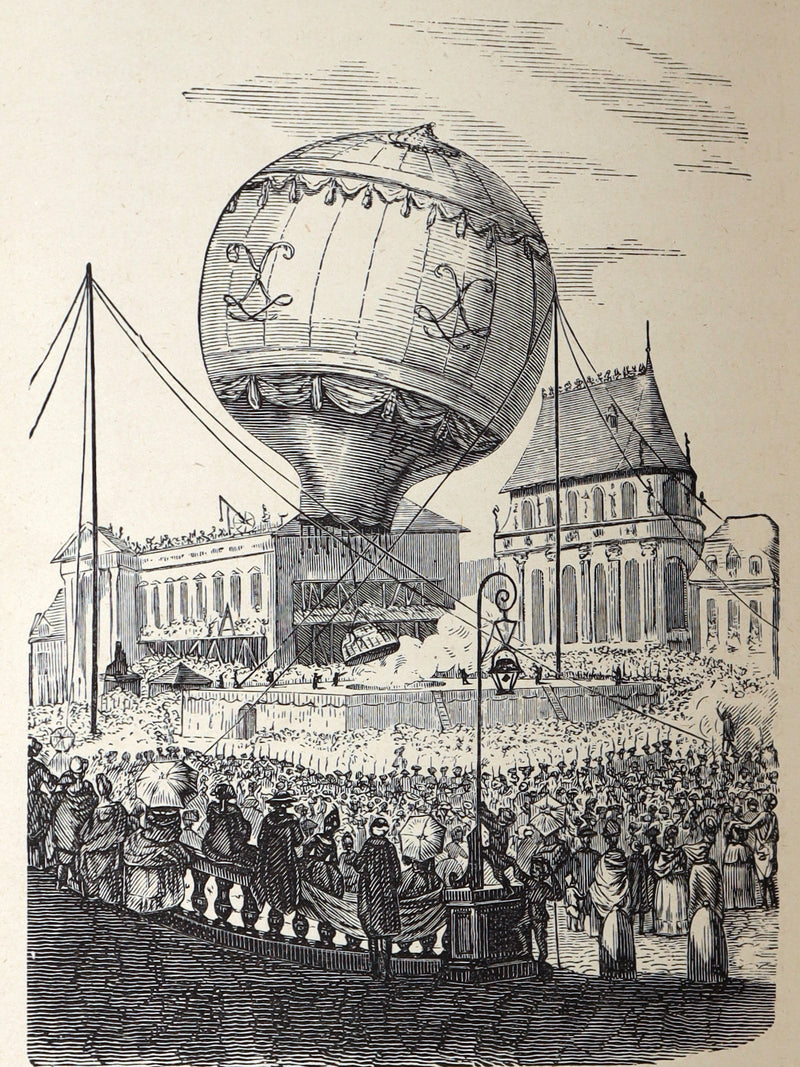 1877 First Edition - Adventures in the Air,  Great Aeronauts by de Fonvielle