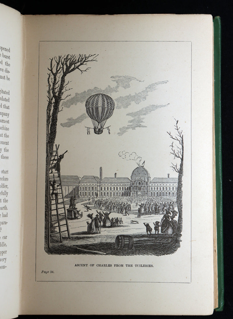 1877 First Edition - Adventures in the Air,  Great Aeronauts by de Fonvielle