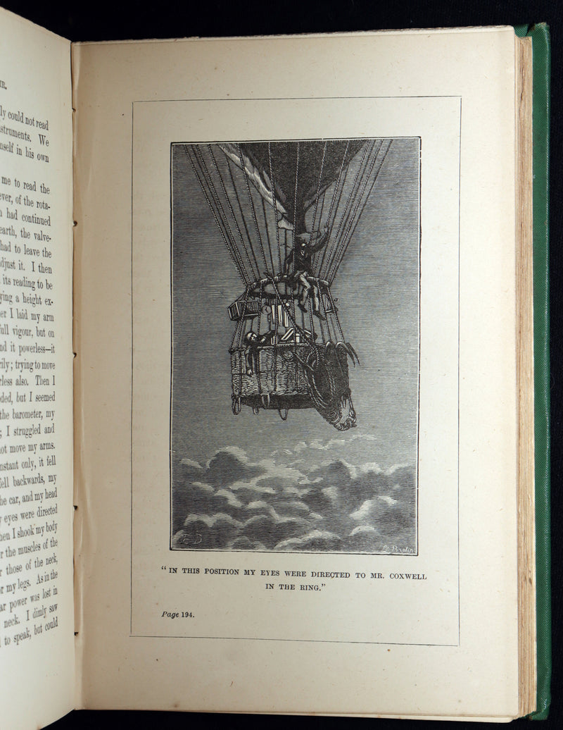 1877 First Edition - Adventures in the Air,  Great Aeronauts by de Fonvielle