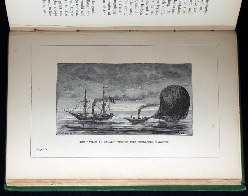 1877 First Edition - Adventures in the Air,  Great Aeronauts by de Fonvielle