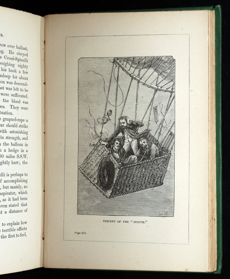 1877 First Edition - Adventures in the Air,  Great Aeronauts by de Fonvielle